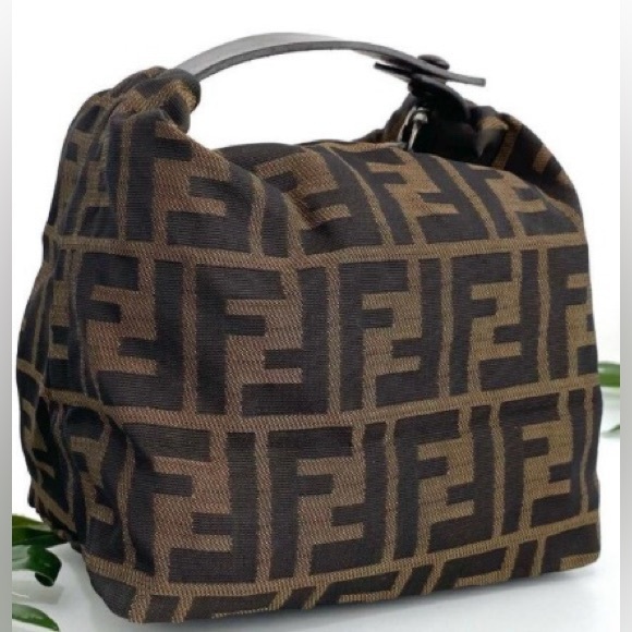 FENDI ZUCCA VINTAGE NYLON HANDBAG/VANITY BAG. GORGEOUS - Picture 1 of 11
